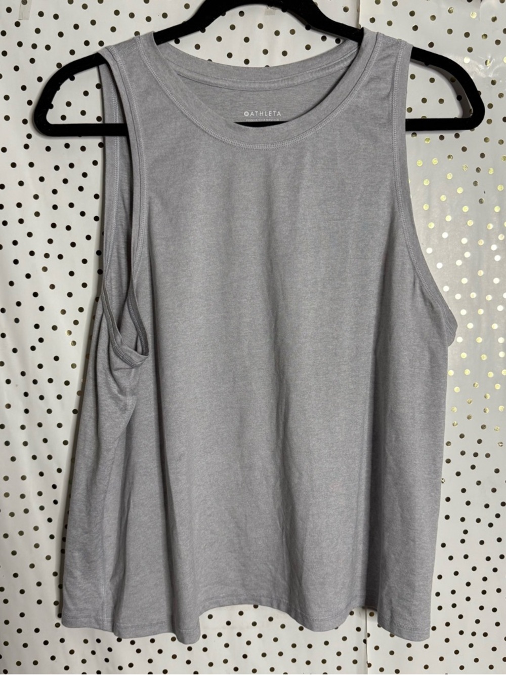 Athleta Light Gray Scoop Neck Muscle Tank
